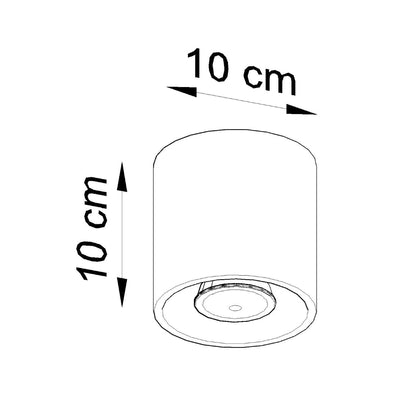Plafondlamp ORBIS 1 antraciet