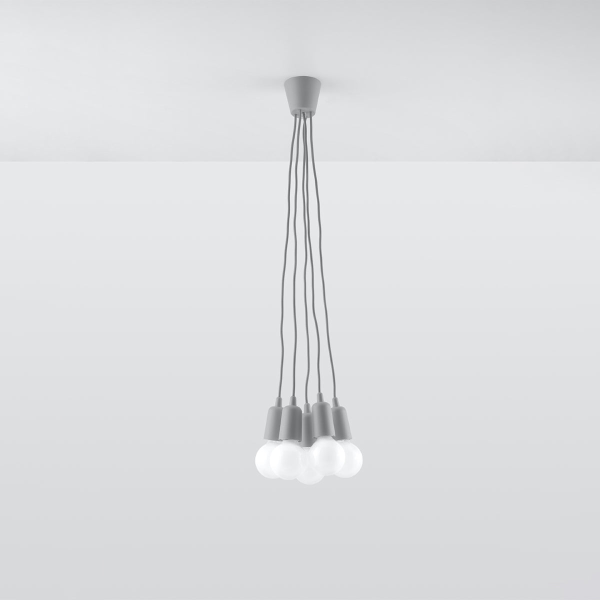 Hanglamp DIEGO 5 grijs