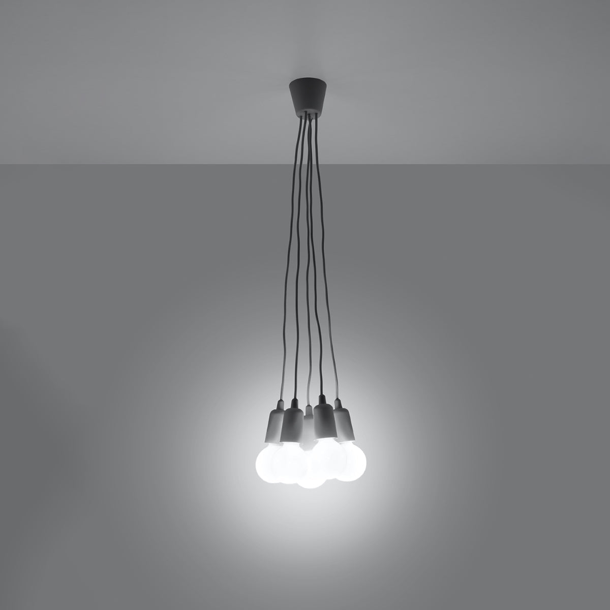 Hanglamp DIEGO 5 grijs