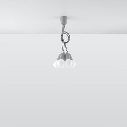 Hanglamp DIEGO 5 grijs