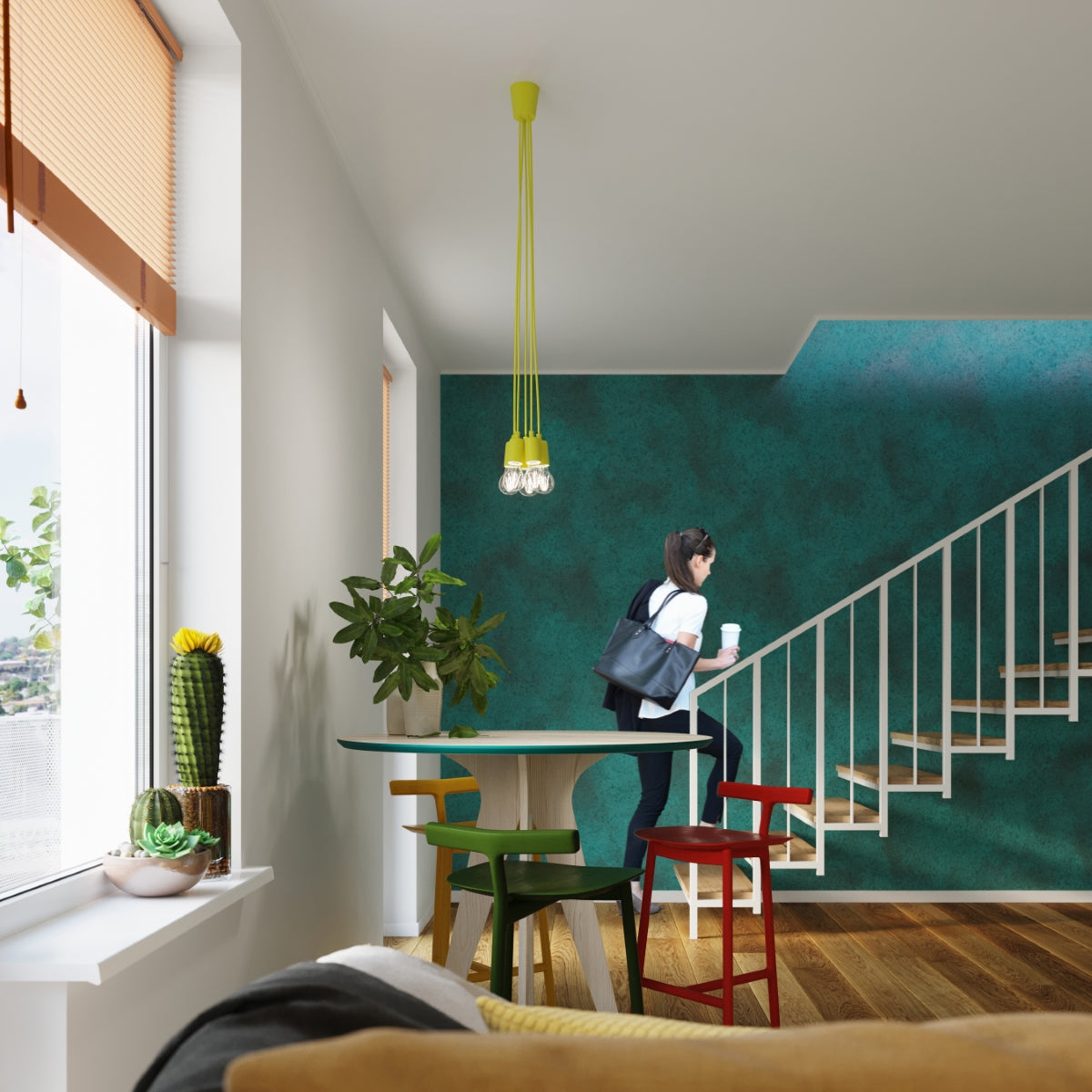 Hanglamp DIEGO 3 geel