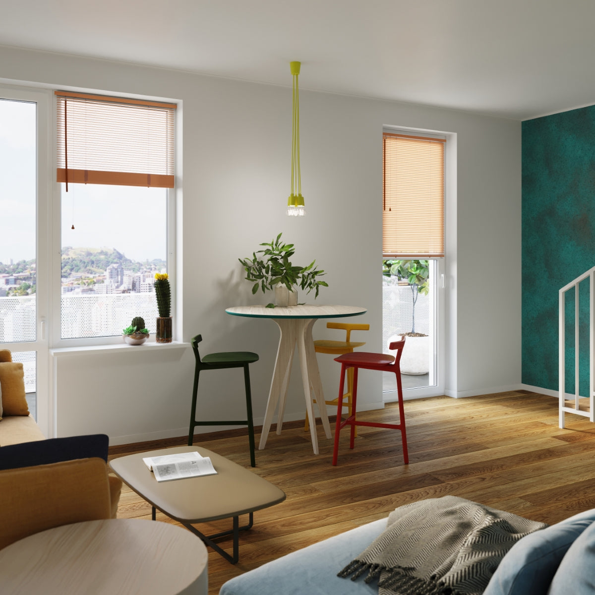 Hanglamp DIEGO 3 geel