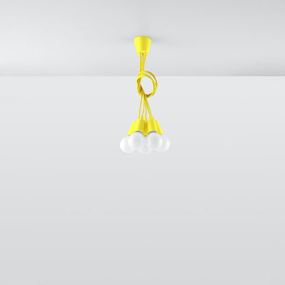 Hanglamp DIEGO 5 geel