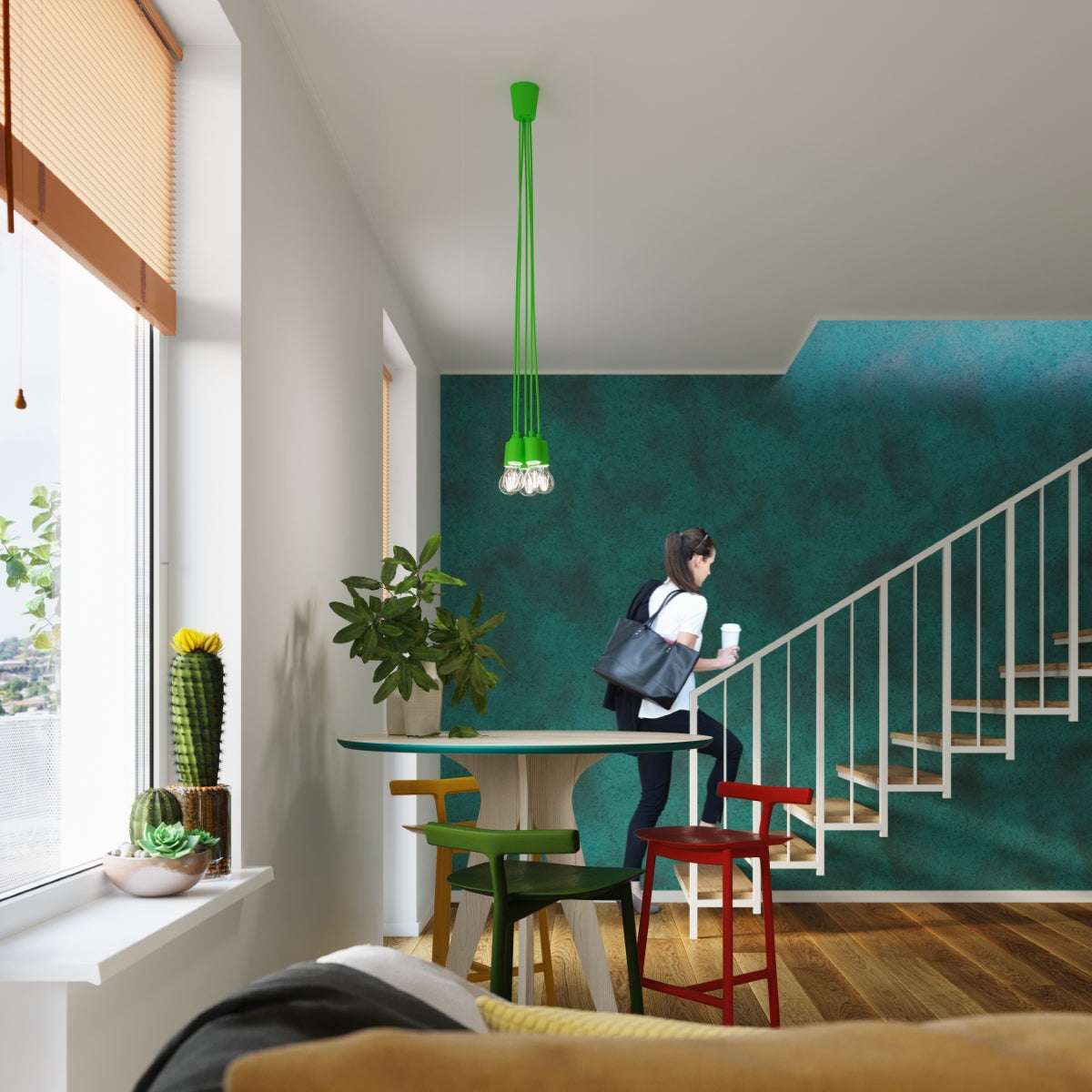 Hanglamp DIEGO 5 groen
