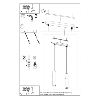 Hanglamp PABLO 2 zwart
