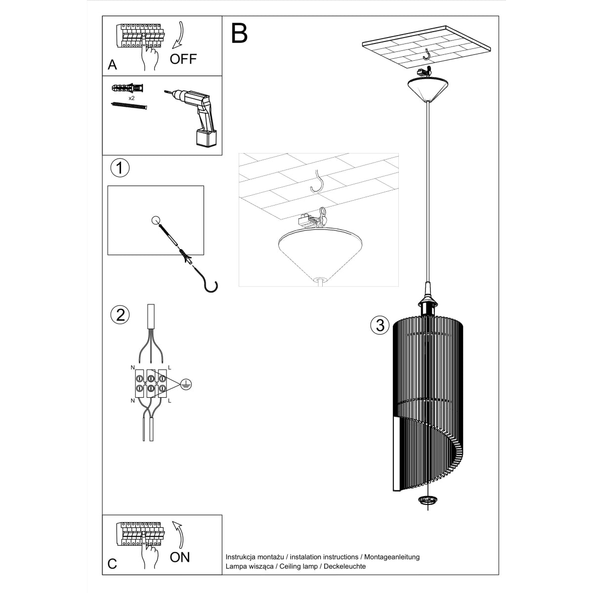 Hanglamp ALEXIA hout