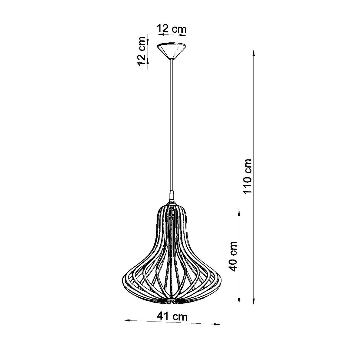 Hanglamp ELZA hout
