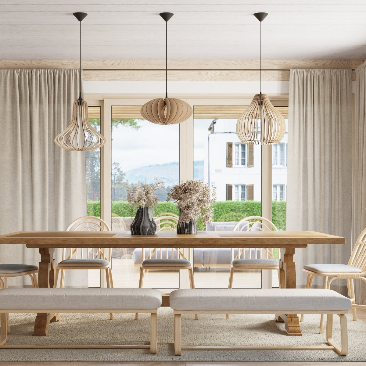 Hanglamp ELZA hout