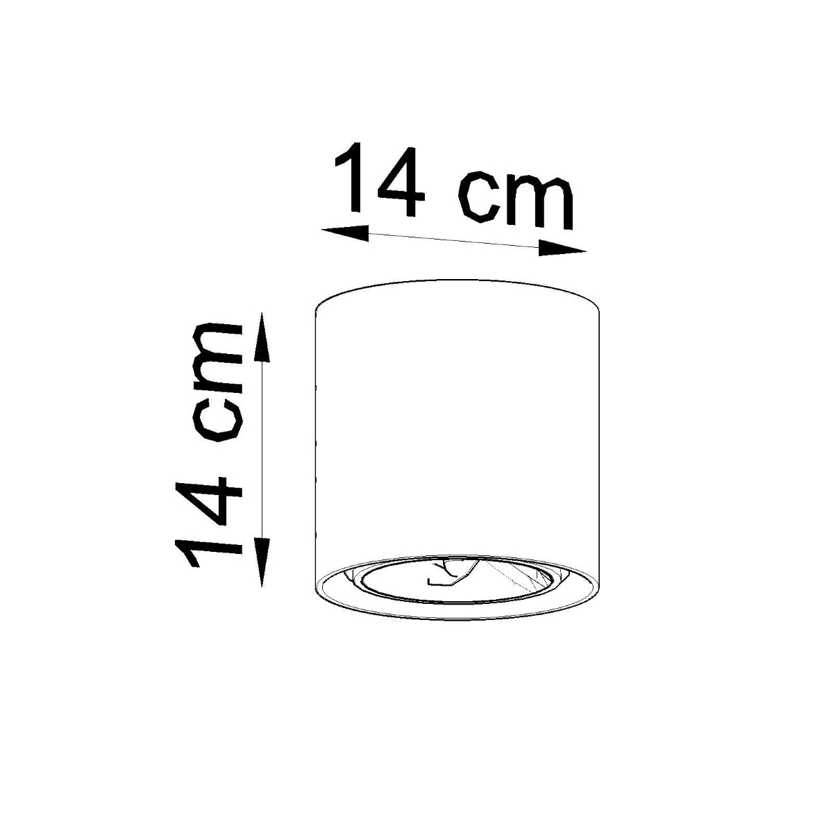 Plafondlamp CULLO beton
