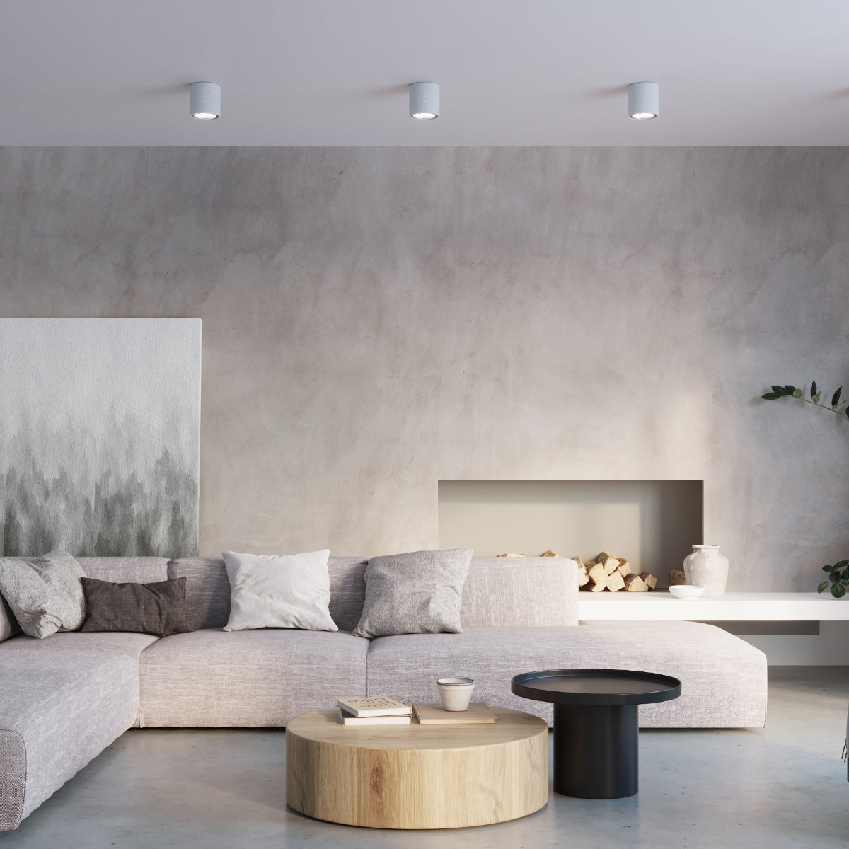 Plafondlamp CULLO beton