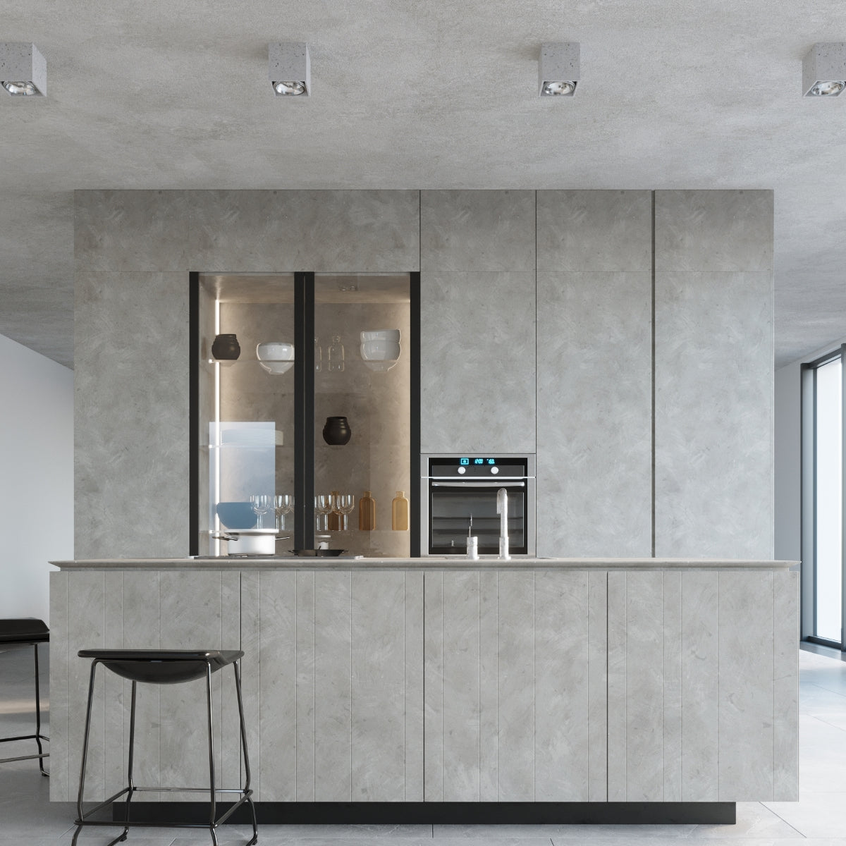 Plafondlamp VALDE beton