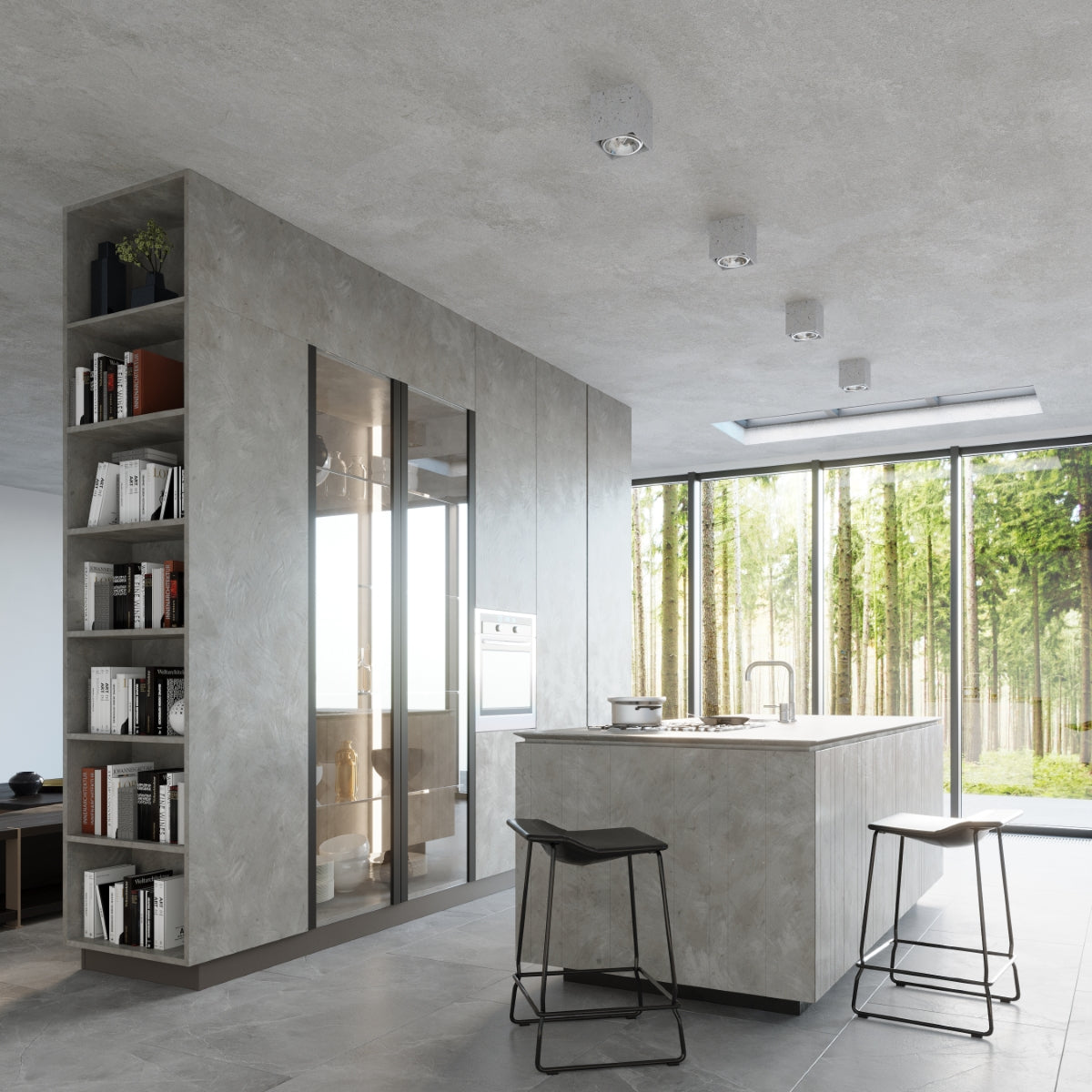 Plafondlamp VALDE beton