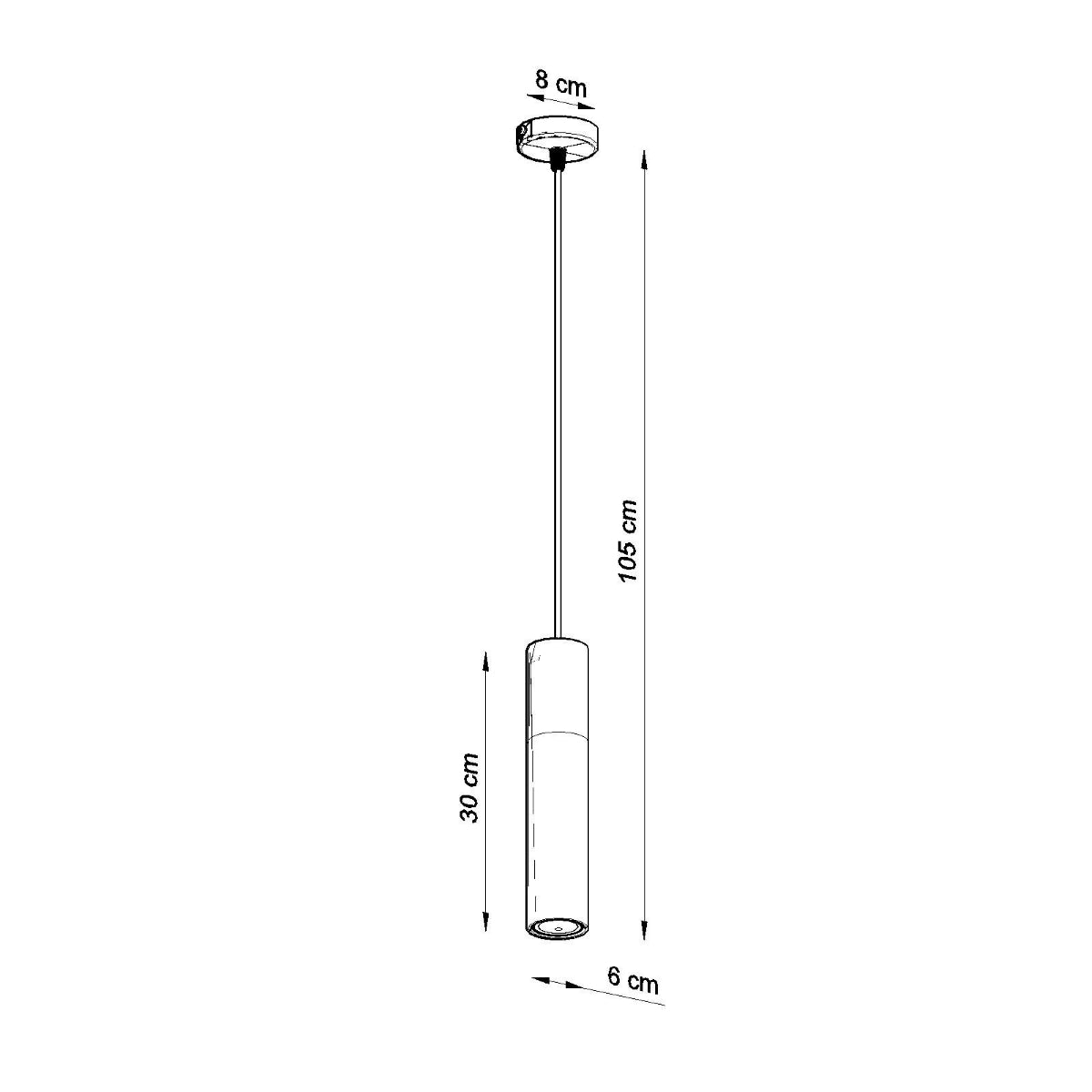Hanglamp BORGIO 1 wit