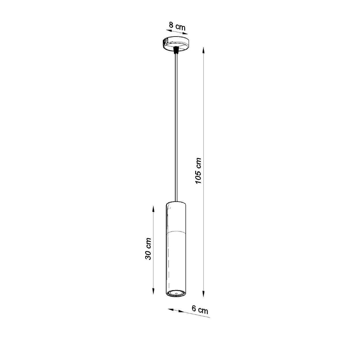 Hanglamp BORGIO 1 zwart