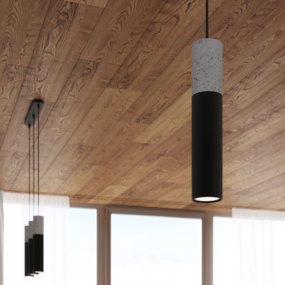 Hanglamp BORGIO 3L zwart