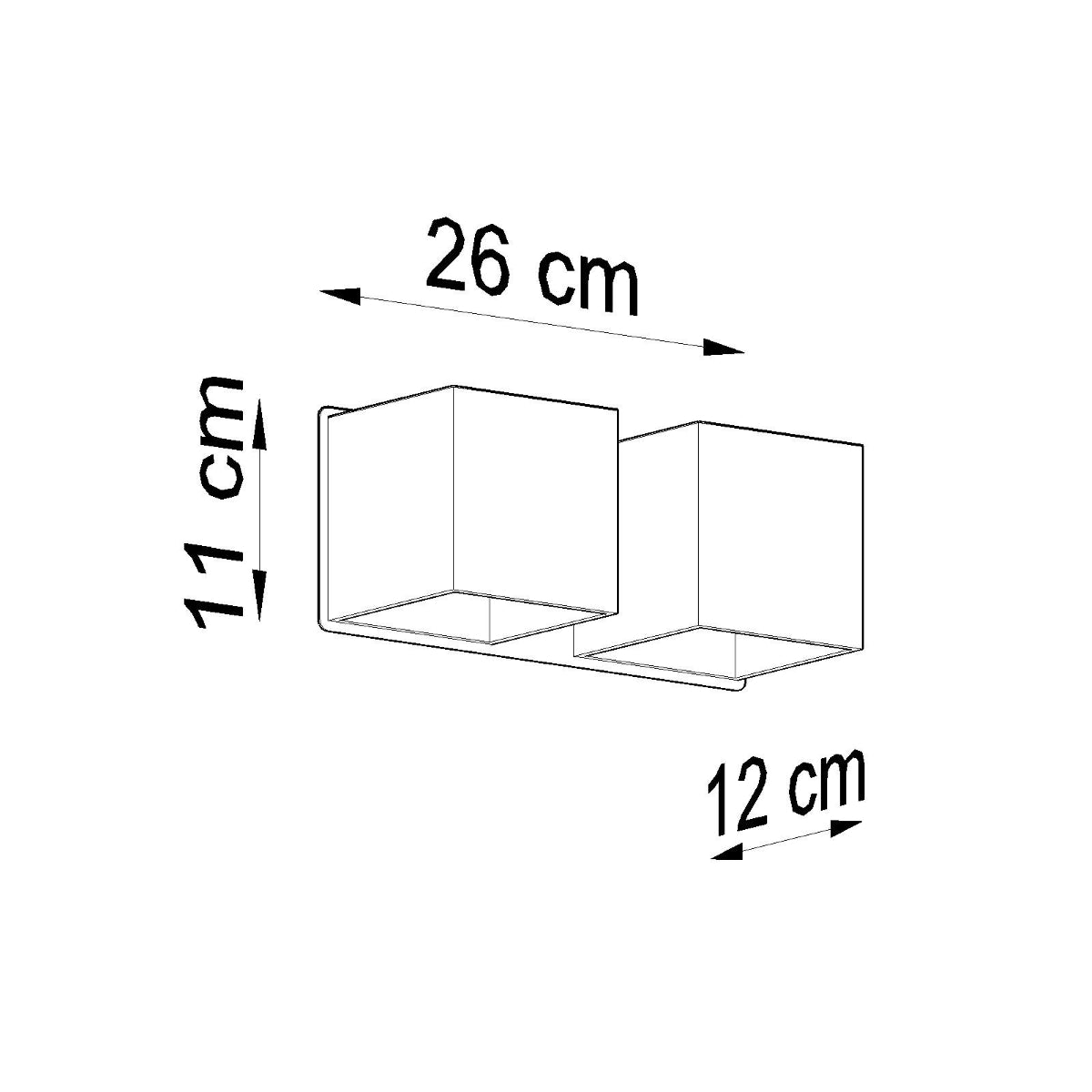 Wandlamp QUAD 2 wit