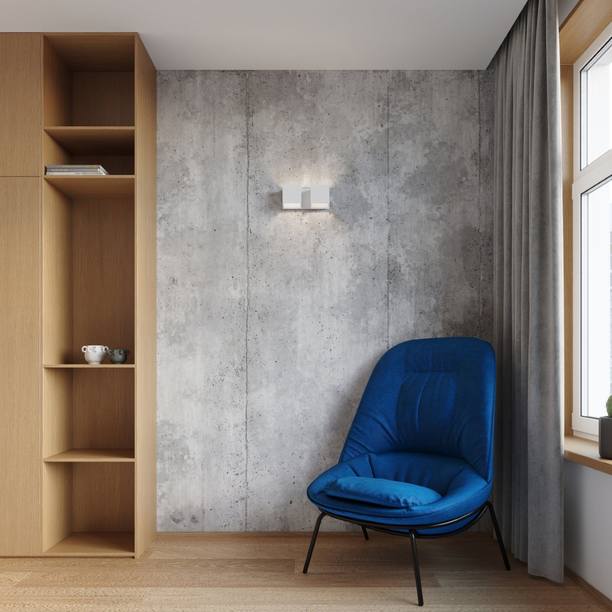Wandlamp QUAD 2 wit