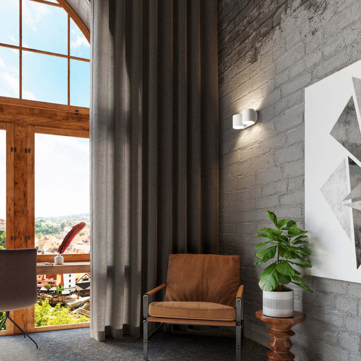 Wandlamp ORBIS 2 wit