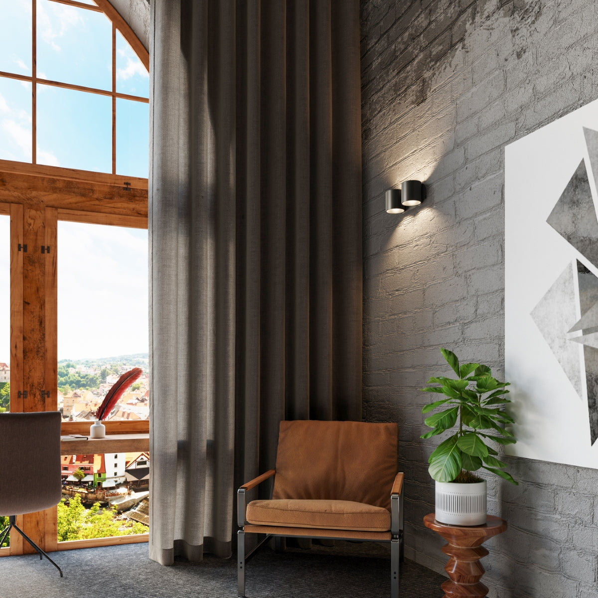 Wandlamp ORBIS 2 zwart