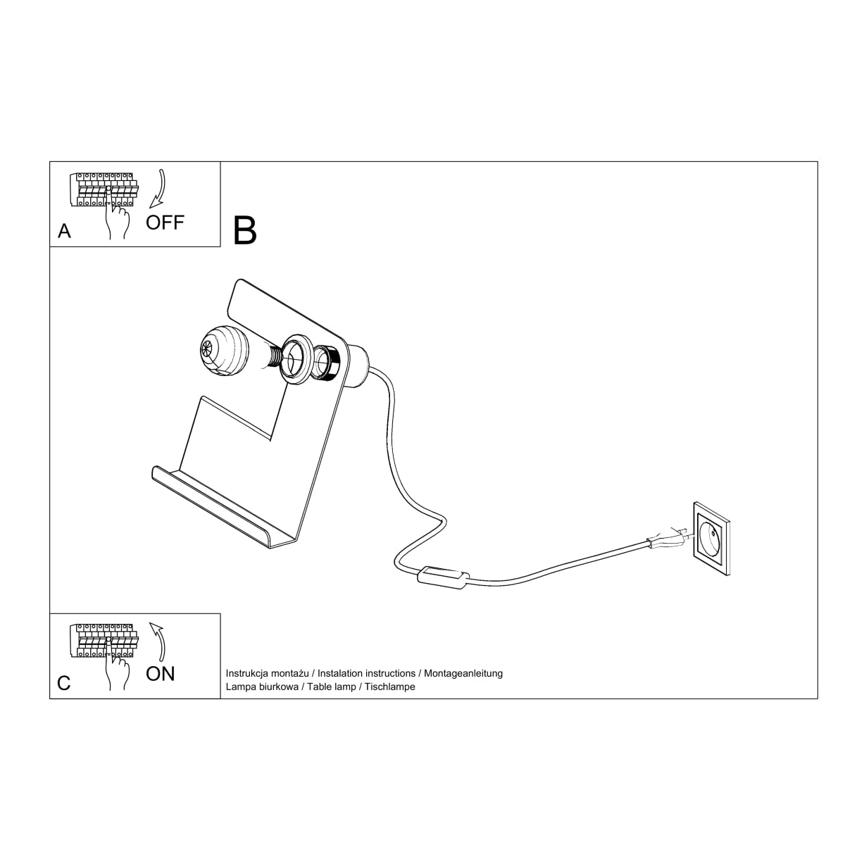 Musthave Tafellamp INCLINE zwart