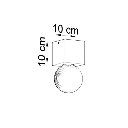 Plafondlamp ARIZ beton