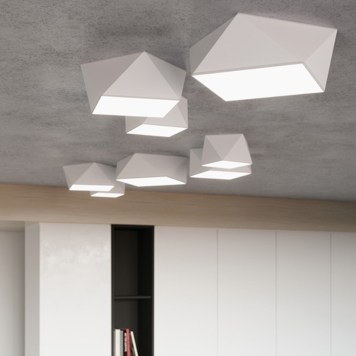 Plafondlamp HEXA 25 wit