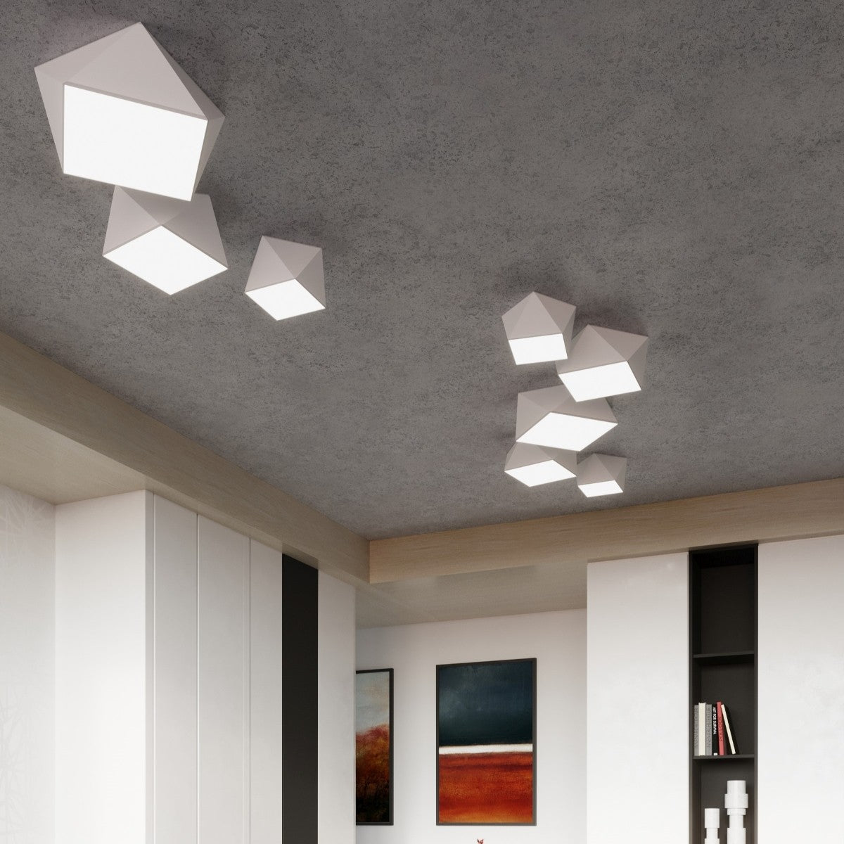 Plafondlamp HEXA 35 wit