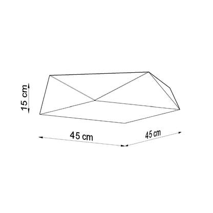 Plafondlamp HEXA 45 zilver