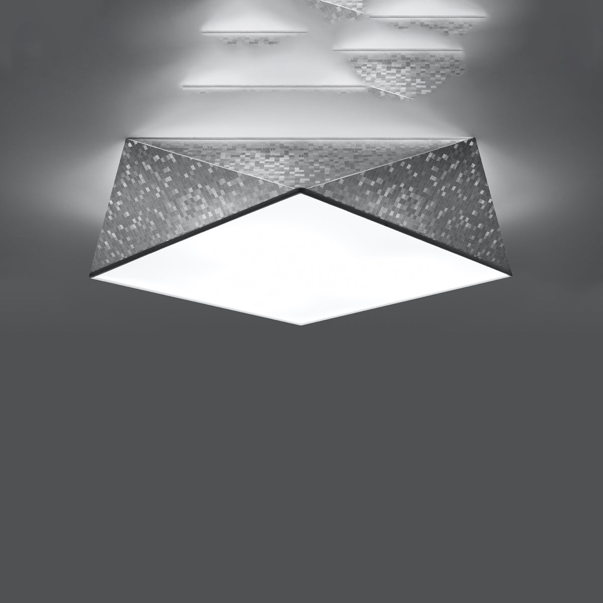 Plafondlamp HEXA 45 zilver