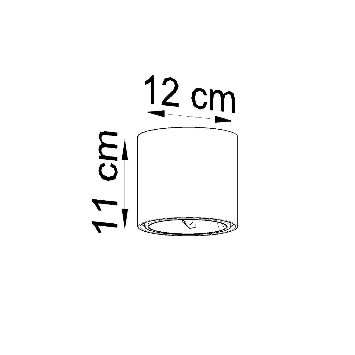 Plafondlamp TIUBE zwart