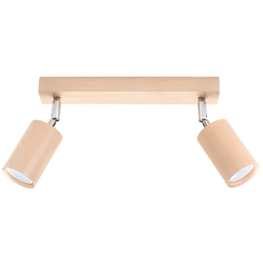 Plafondlamp BERG 2 naturel hout