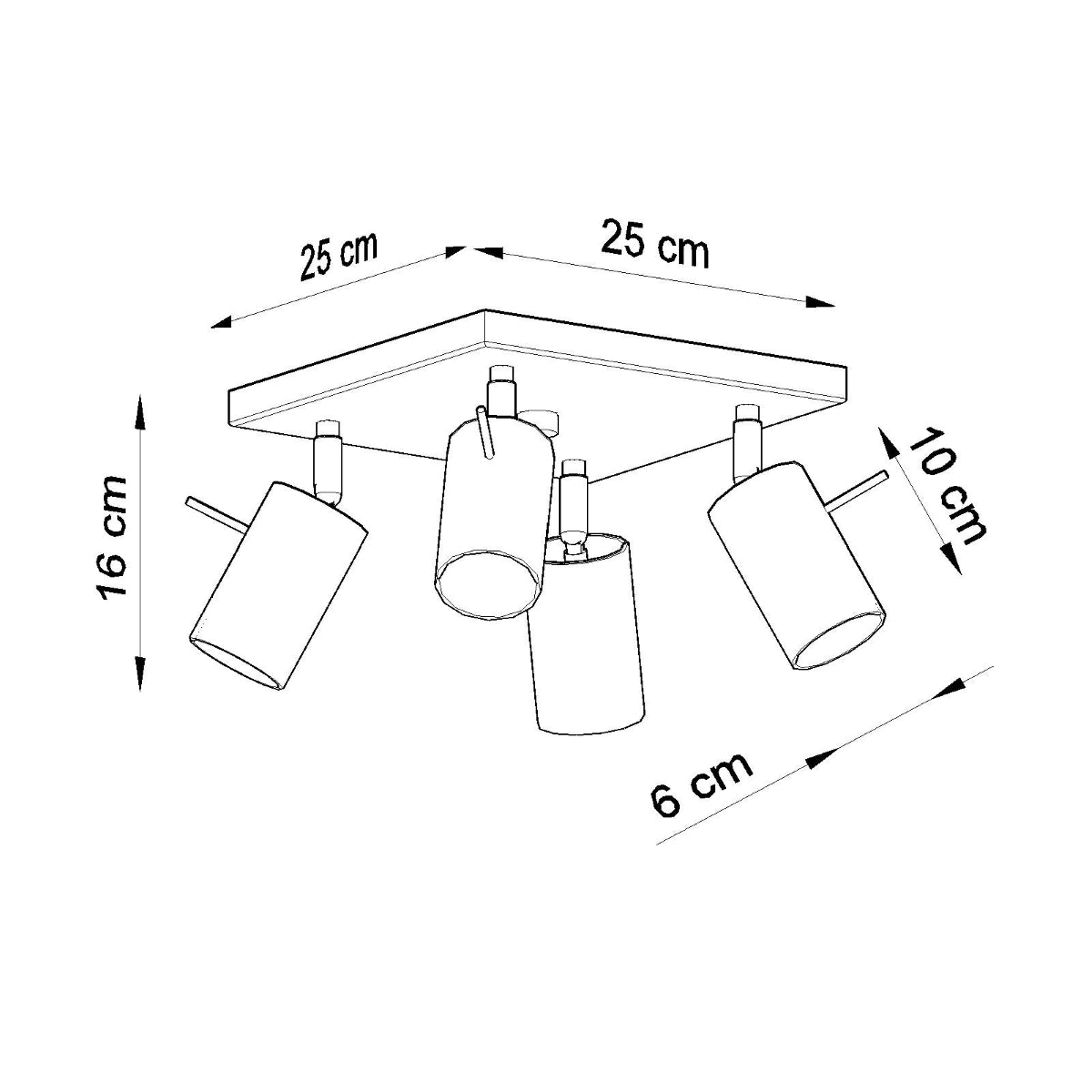 Plafondlamp RING 4 chroom