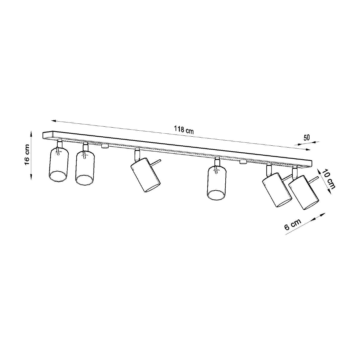 Plafondlamp RING 6L chroom