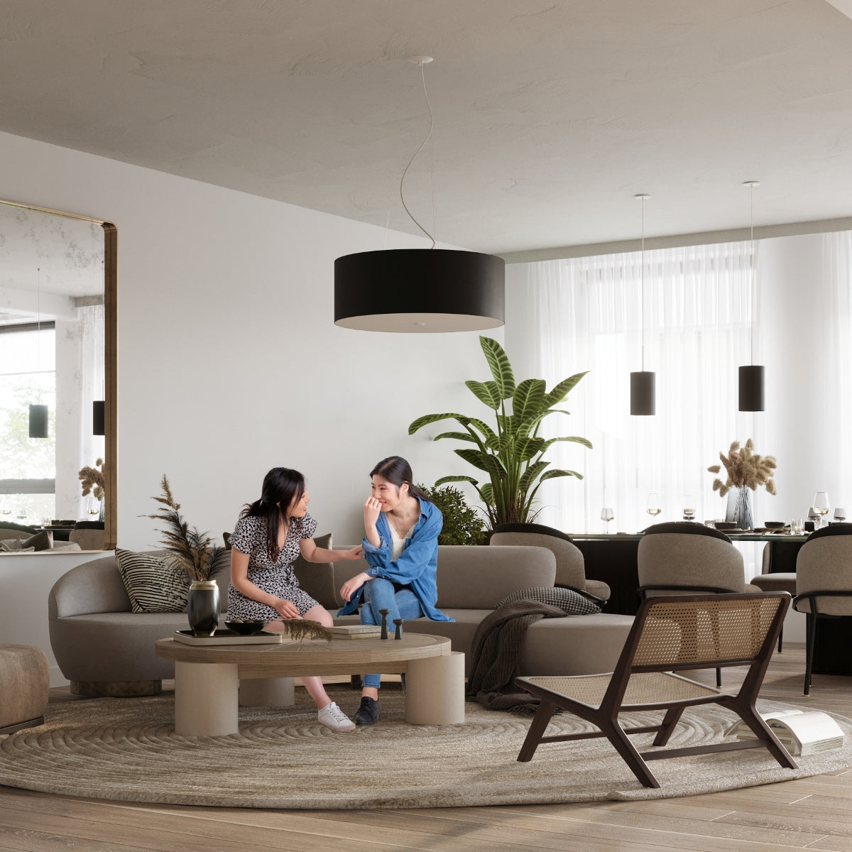 Kroonluchter OTTO 50 zwart