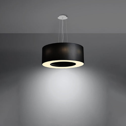 Simpele zwarte Kroonluchter SATURNO 50