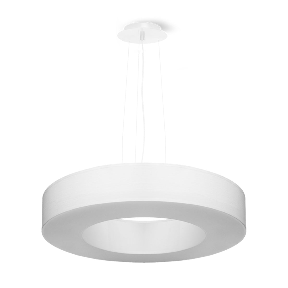 Simpele witte Kroonluchter SATURNO SLIM 50