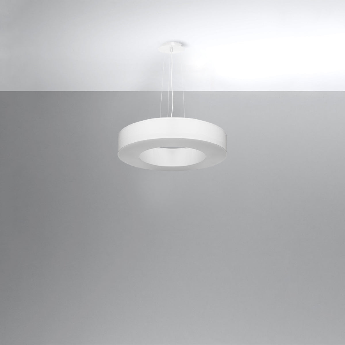 Simpele witte Kroonluchter SATURNO SLIM 50