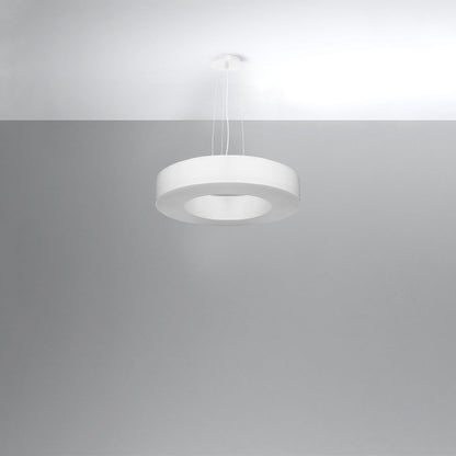 Simpele witte Kroonluchter SATURNO SLIM 50