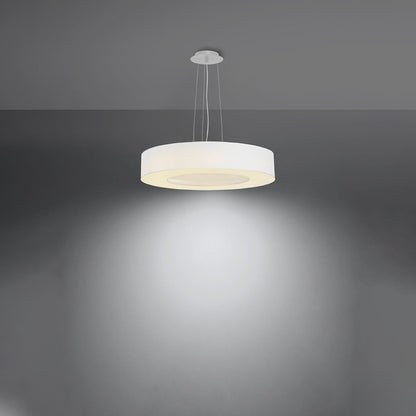 Simpele witte Kroonluchter SATURNO SLIM 50