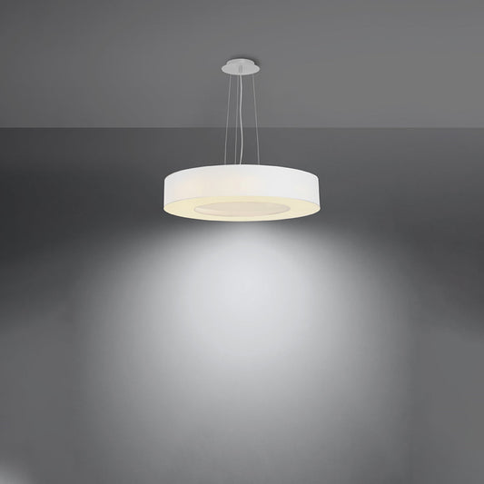 Simpele witte Kroonluchter SATURNO SLIM 50