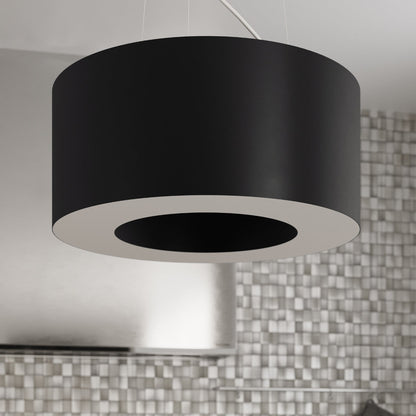 Simpele zwarte Kroonluchter SATURNO SLIM 50
