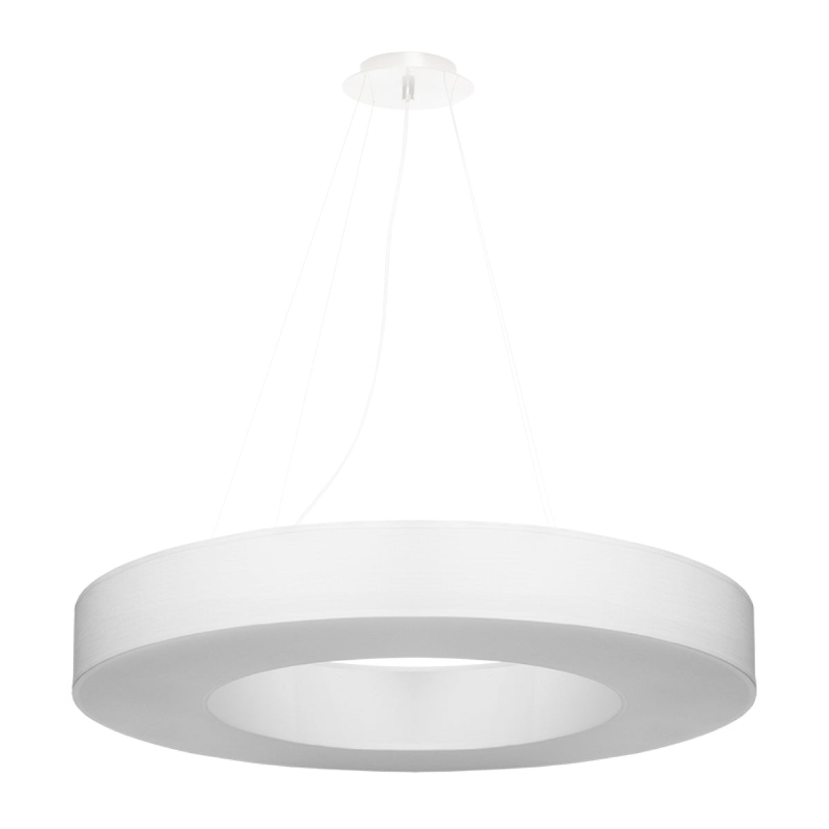 Simpele witte Kroonluchter SATURNO SLIM 70