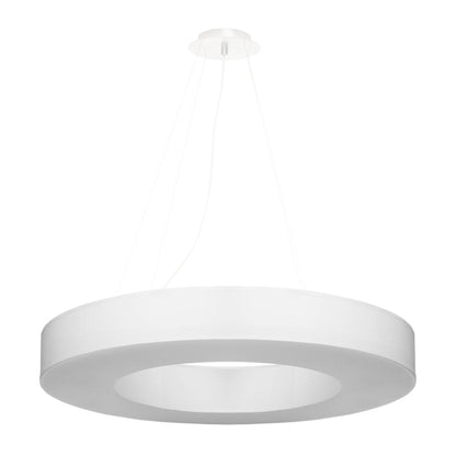 Simpele witte Kroonluchter SATURNO SLIM 70