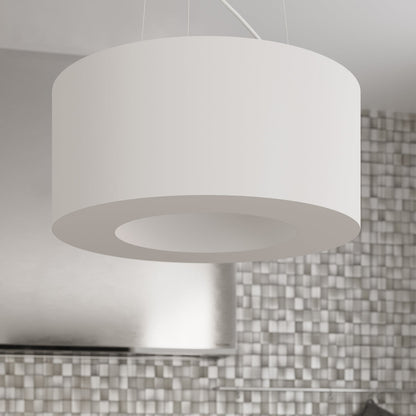 Simpele witte Kroonluchter SATURNO SLIM 70