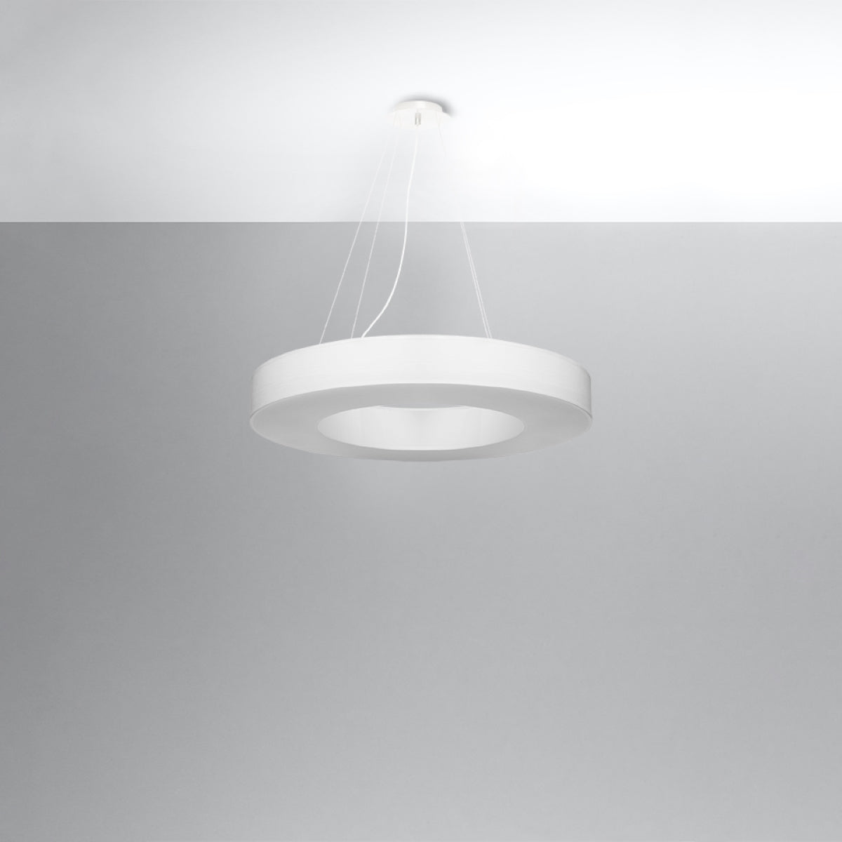 Simpele witte Kroonluchter SATURNO SLIM 70