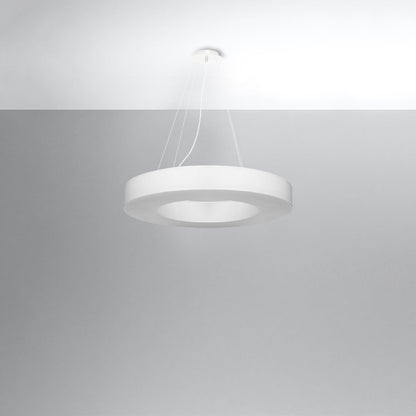 Simpele witte Kroonluchter SATURNO SLIM 70