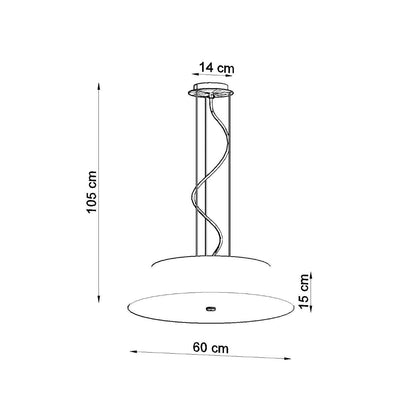 Ingetogen zwarte Kroonluchter VEGA 60