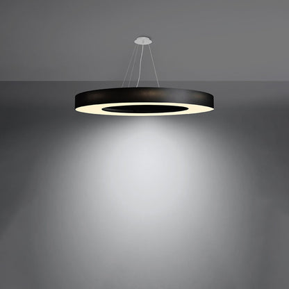 Elegante zwarte Kroonluchter SATURNO SLIM 90