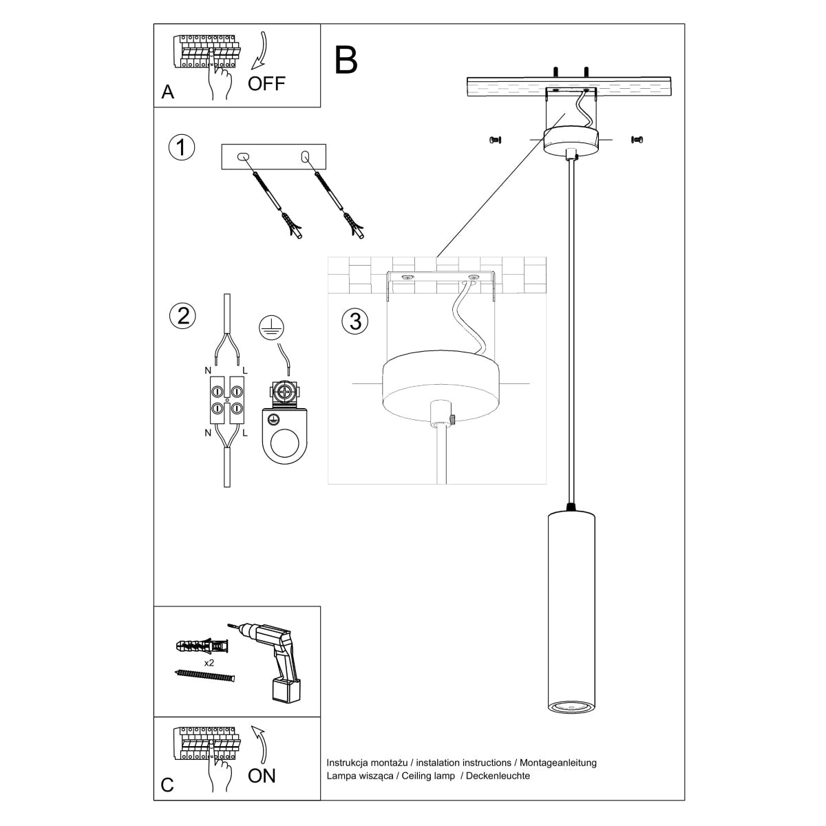 Keramische hanglamp NANCY