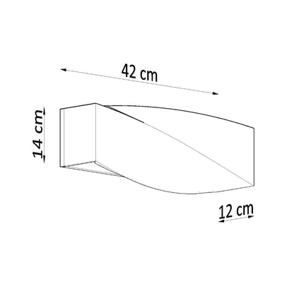 Wandlamp keramiek SIGMA zwart